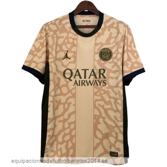 Nuevo Tailandia Cuarta Camiseta Paris Saint Germain 23/24 Amarillo Baratas